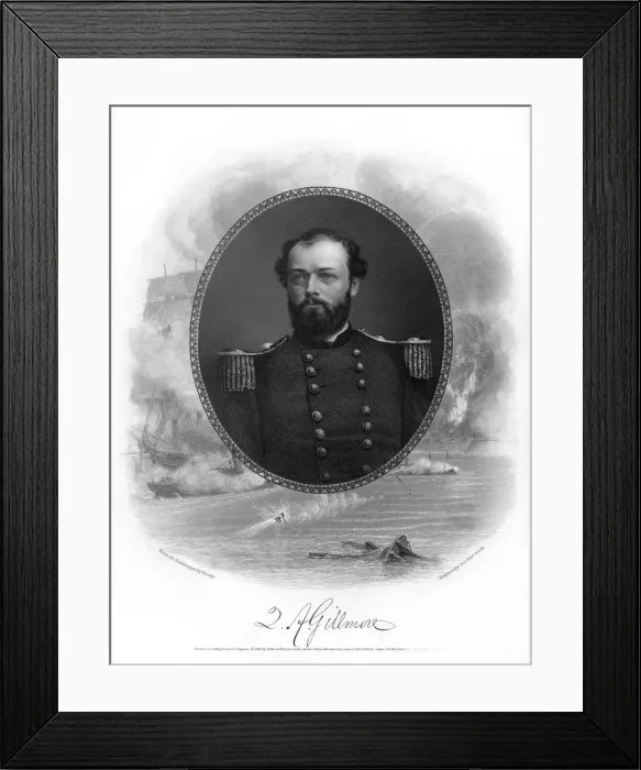 Framed Print : Quincy Adams Gillmore, American Union major-general, 1862-1867. Artist: Brady Framed Print : Quincy Adams Gillmore, American Union major-general, 1862-1867. Artist: Brady
