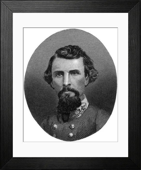 Framed Print : Nathan Bedford Forrest, Confederate general, 1862-1867. Artist: J Rogers Framed Print : Nathan Bedford Forrest, Confederate general, 1862-1867. Artist: J Rogers