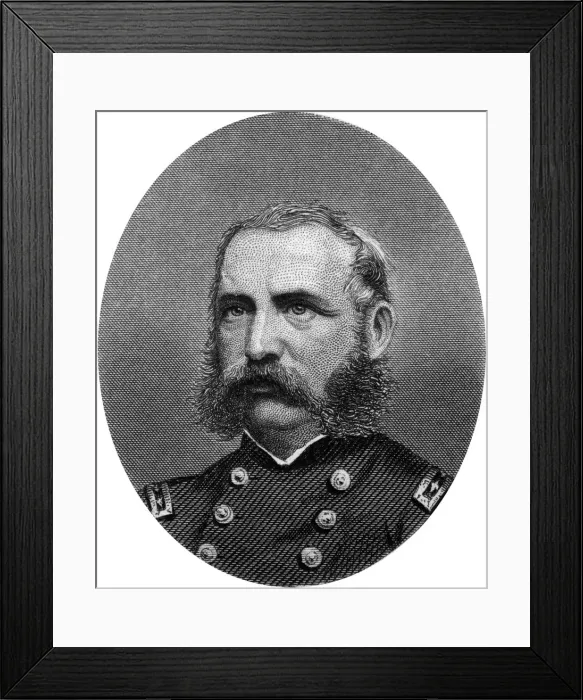 Framed Print : John Gray Foster, Union Army general, 1862-1867. Artist: J Rogers Framed Print : John Gray Foster, Union Army general, 1862-1867. Artist: J Rogers
