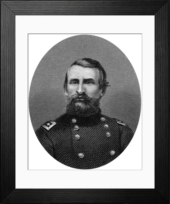Framed Print : George Crook, Union Army general, 1862-1867. Artist: J Rogers Framed Print : George Crook, Union Army general, 1862-1867. Artist: J Rogers