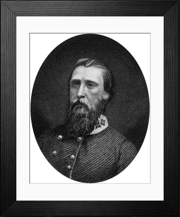 Framed Print : John Bell Hood, Confederate general, 1862-1867. Artist: J Rogers Framed Print : John Bell Hood, Confederate general, 1862-1867. Artist: J Rogers