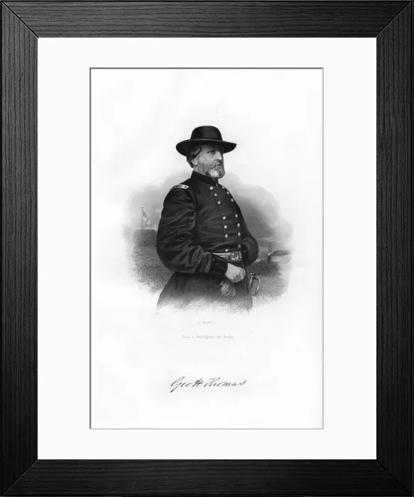 Framed Print : George Henry Thomas, Union general, 1862-1867. Artist: J Rogers Framed Print : George Henry Thomas, Union general, 1862-1867. Artist: J Rogers
