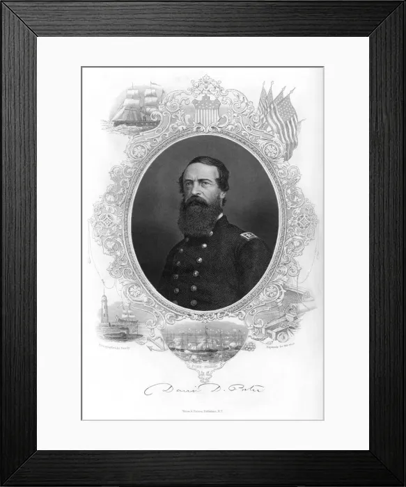 Framed Print : David Dixon Porter, United States admiral, 1862-1867. Artist: Brady Framed Print : David Dixon Porter, United States admiral, 1862-1867. Artist: Brady