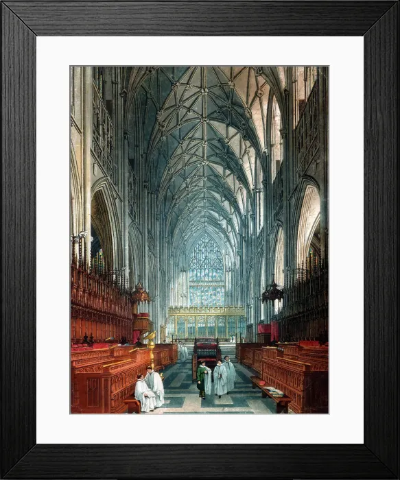 Framed Print : Church interior. Artist: C Wild Framed Print : Church interior. Artist: C Wild