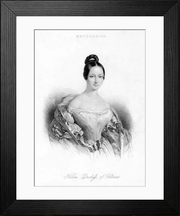 Framed Print : Helene Louise Elizabeth, Duchess of Orleans, 1843 Framed Print : Helene Louise Elizabeth, Duchess of Orleans, 1843