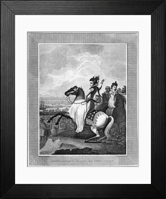 Framed Print : Queen Elizabeth I rallying her troops at Tilbury, 1588, (19th century) Framed Print : Queen Elizabeth I rallying her troops at Tilbury, 1588, (19th century)