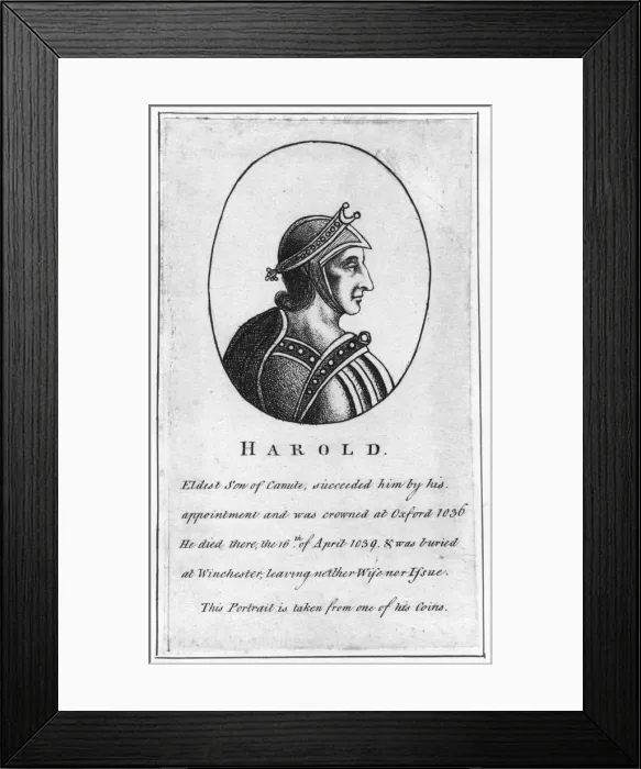 Framed Print : Harold Harefoot, (c1015-1040) Framed Print : Harold Harefoot, (c1015-1040)
