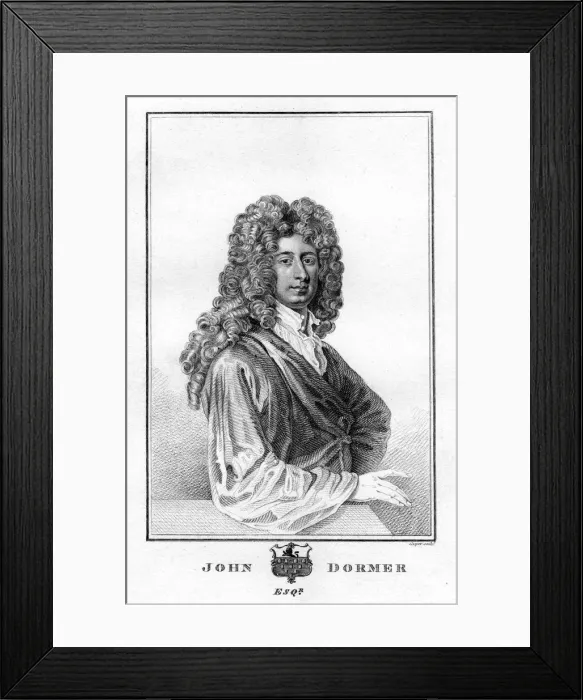 Framed Print : John Dormer, country gentleman, late 17th-early 18th century. Artist: Cooper Framed Print : John Dormer, country gentleman, late 17th-early 18th century. Artist: Cooper