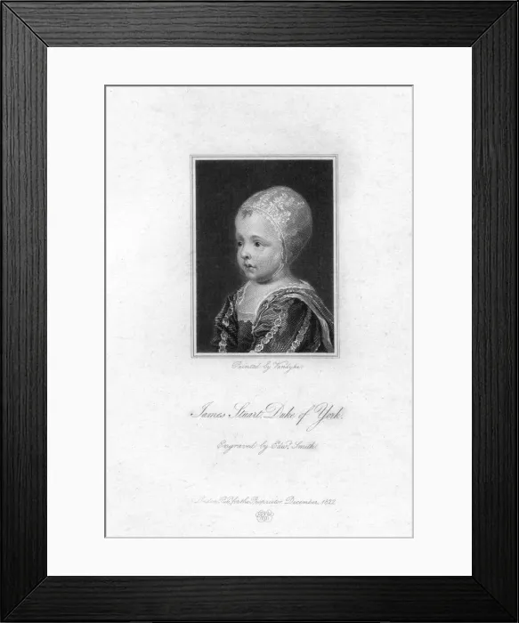Framed Print : James Stuart, Duke of York, (1822). Artist: Edward Smith Framed Print : James Stuart, Duke of York, (1822). Artist: Edward Smith