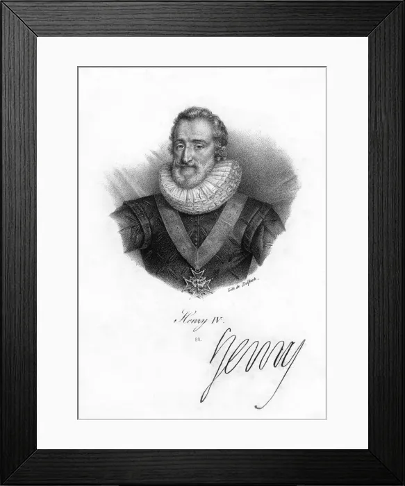 Framed Print : Henry IV of France, (1553-1610). Artist: Delpech Framed Print : Henry IV of France, (1553-1610). Artist: Delpech