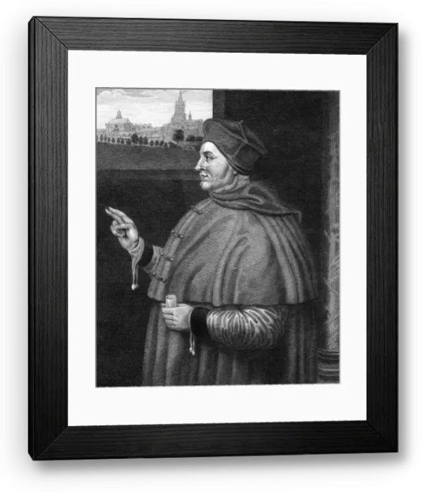 Framed Print : Cardinal Thomas Wolsey, (1832). Artist: WT Mote Framed Print : Cardinal Thomas Wolsey, (1832). Artist: WT Mote