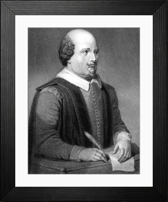 Framed Print : William Shakespeare, English poet and playwright, (1820). Artist: William Finden Framed Print : William Shakespeare, English poet and playwright, (1820). Artist: William Finden
