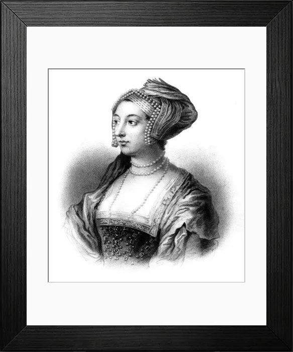 Framed Print : Anne Boleyn, second wife of Henry VIII, (19th century). Artist:s Freeman Framed Print : Anne Boleyn, second wife of Henry VIII, (19th century). Artist:s Freeman