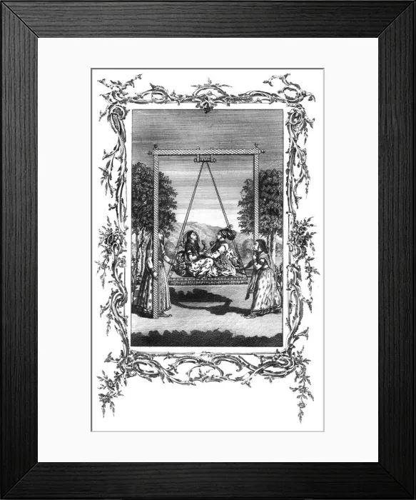 Framed Print : Persons in India pass away much of their time, c19th century. Artist:s Call Framed Print : Persons in India pass away much of their time, c19th century. Artist:s Call