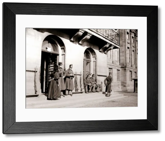 Framed Print : Guards, Amsterdam, 1898. Artist: James Batkin Framed Print : Guards, Amsterdam, 1898. Artist: James Batkin