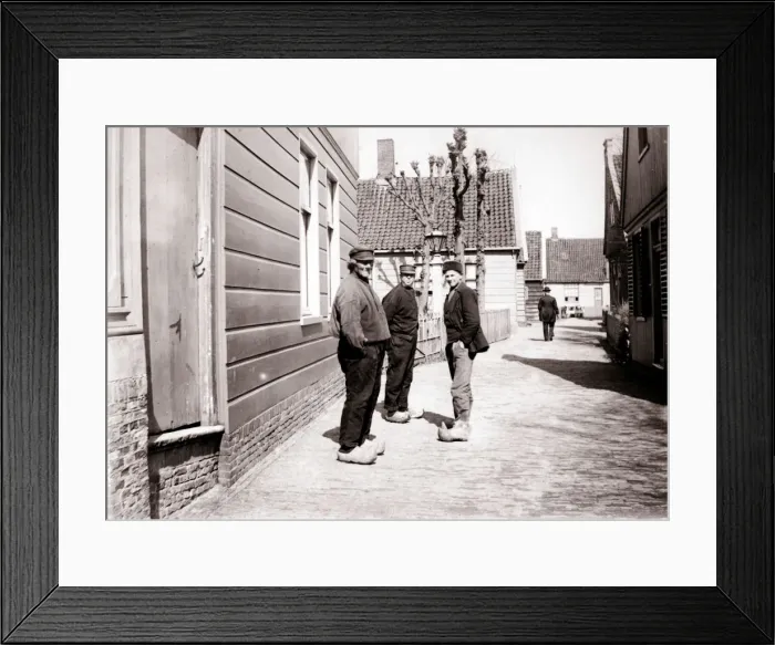 Framed Print : Men in traditional costume, Broek, Netherlands, 1898. Artist: James Batkin Framed Print : Men in traditional costume, Broek, Netherlands, 1898. Artist: James Batkin
