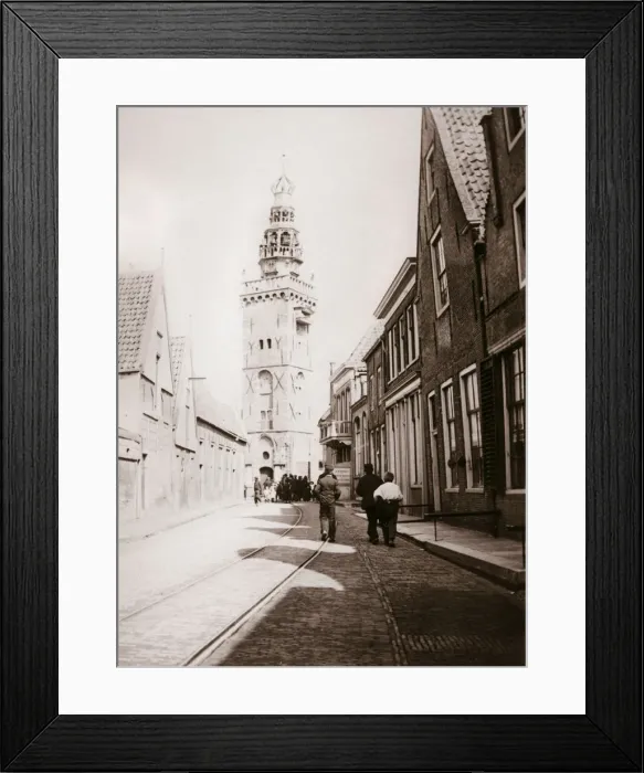 Framed Print : Street scene, Monnickendam, Netherlands, 1898. Artist: James Batkin Framed Print : Street scene, Monnickendam, Netherlands, 1898. Artist: James Batkin