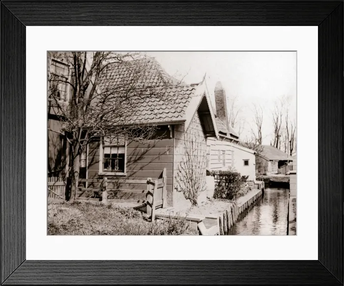 Framed Print : House on a canal bank, Broek, Netherlands, 1898. Artist: James Batkin Framed Print : House on a canal bank, Broek, Netherlands, 1898. Artist: James Batkin