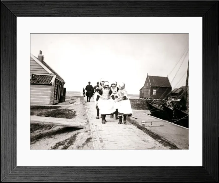Framed Print : Children on Marken Island, Netherlands, 1898. Artist: James Batkin Framed Print : Children on Marken Island, Netherlands, 1898. Artist: James Batkin