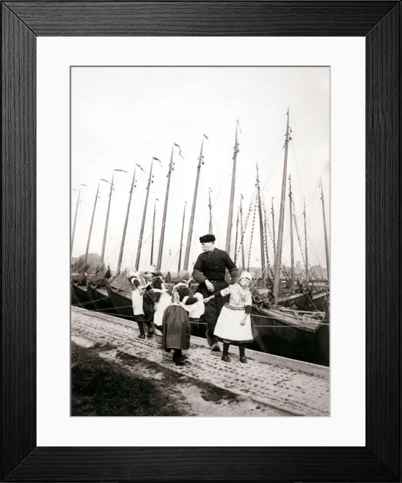 Framed Print : People of Marken Island, Netherlands, 1898. Artist: James Batkin Framed Print : People of Marken Island, Netherlands, 1898. Artist: James Batkin
