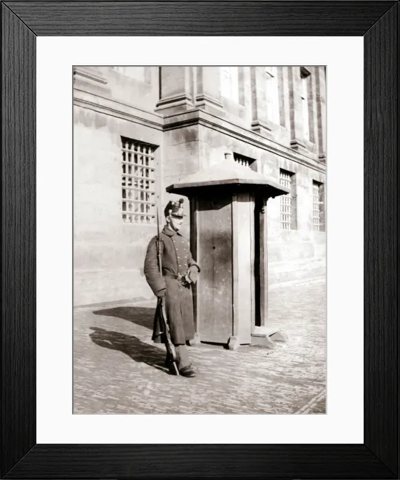 Framed Print : Guard, Brussels, 1898. Artist: James Batkin