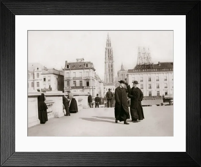 Framed Print : Priests, Antwerp, 1898. Artist: James Batkin Framed Print : Priests, Antwerp, 1898. Artist: James Batkin