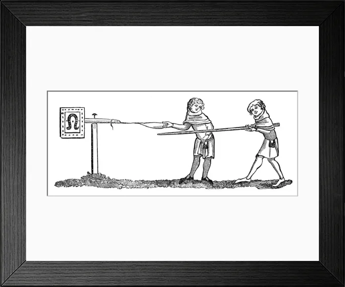 Framed Print : Moveable Quintain, 1344, (1833) Framed Print : Moveable Quintain, 1344, (1833)