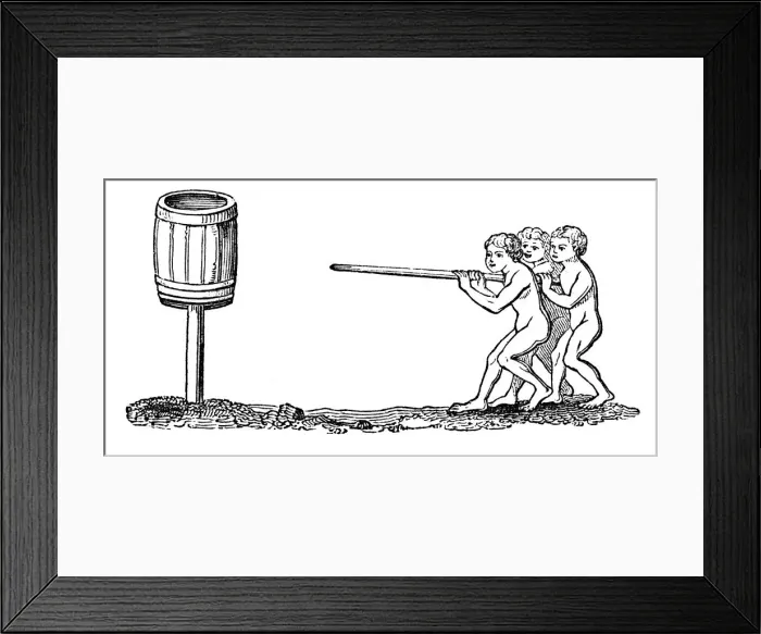 Framed Print : Water-Tub Quintain, 1344, (1833)