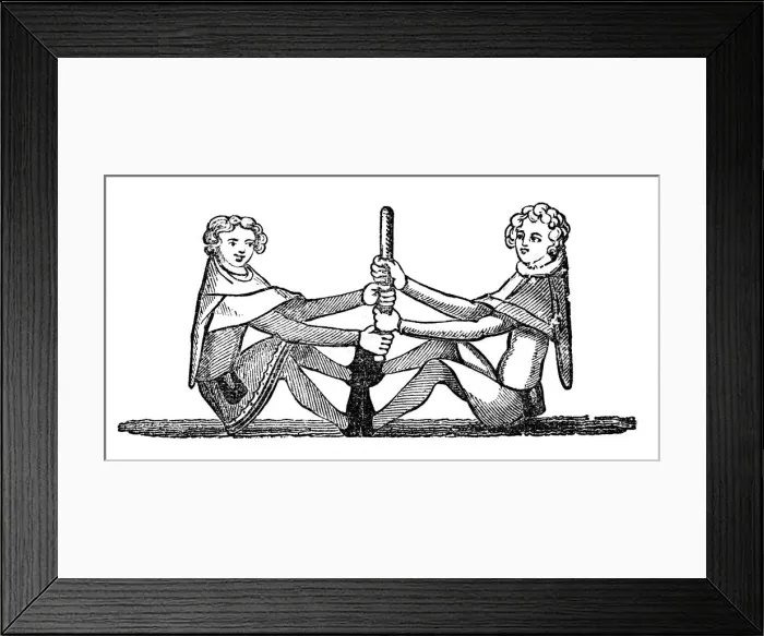 Framed Print : Human Quintain contest, (1833) Framed Print : Human Quintain contest, (1833)