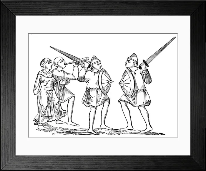 Framed Print : Sword dance, (1833) Framed Print : Sword dance, (1833)