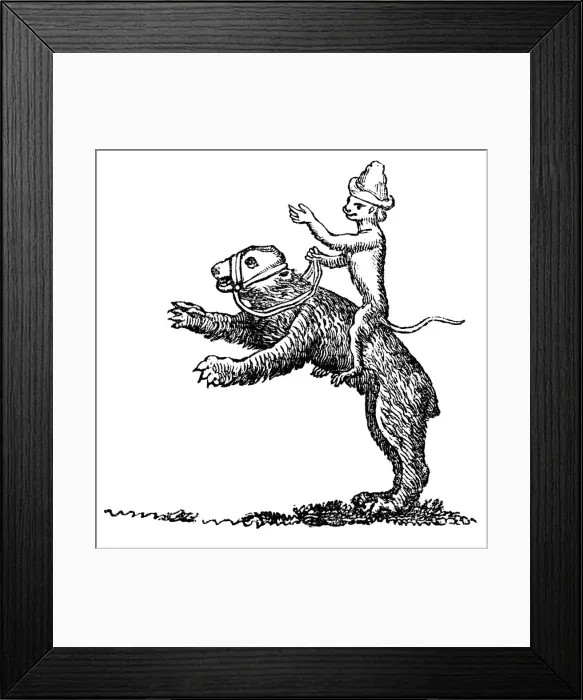 Framed Print : Bear and Monkey, 13th century, (1833) Framed Print : Bear and Monkey, 13th century, (1833)