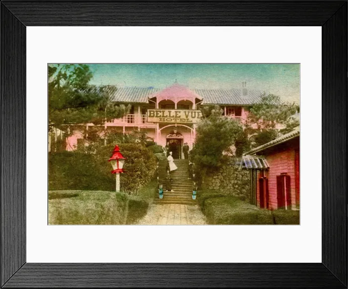 Framed Print : Belle Vue Hotel, Nagasaki, Japan, before 1920 Framed Print : Belle Vue Hotel, Nagasaki, Japan, before 1920
