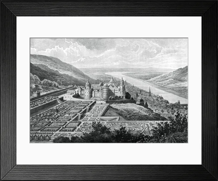 Framed Print : Heidelberg Castle, Germany, in 1620 (1903). Artist: Matthaus Merian Framed Print : Heidelberg Castle, Germany, in 1620 (1903). Artist: Matthaus Merian