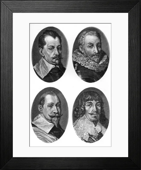 Framed Print : The chief military commanders of the Thirty Years War, 1618-1648 (1903) Framed Print : The chief military commanders of the Thirty Years War, 1618-1648 (1903)
