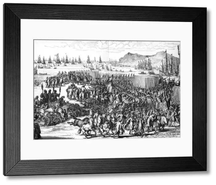 Framed Print : Arrival of William of Orange in England, 5 November 1688, (1903) Framed Print : Arrival of William of Orange in England, 5 November 1688, (1903)