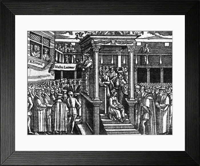 Framed Print : Latimar Preaching Before King Edward VI, c1550, (c1902-1905) Framed Print : Latimar Preaching Before King Edward VI, c1550, (c1902-1905)