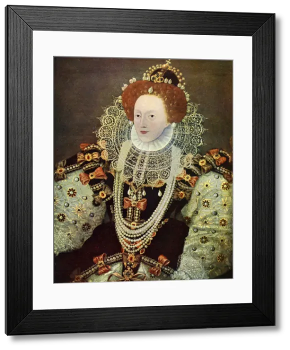 Framed Print : Elizabeth I, Queen of England and Ireland, c1588, (c1902-1905) Framed Print : Elizabeth I, Queen of England and Ireland, c1588, (c1902-1905)
