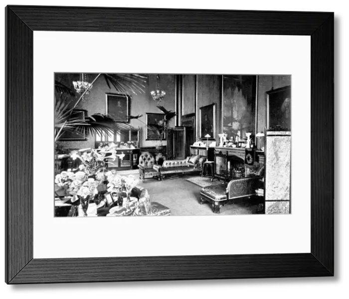 Framed Print : The Red Drawing Room in the Speakers House, Palace of Westminster, London, c1905 Framed Print : The Red Drawing Room in the Speakers House, Palace of Westminster, London, c1905
