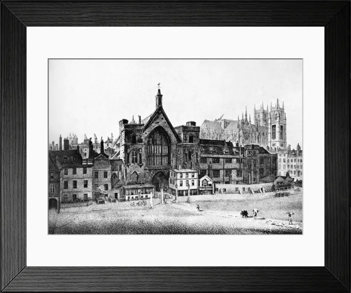 Framed Print : New Palace Yard, Westminster, in the 18th century, c1905 Framed Print : New Palace Yard, Westminster, in the 18th century, c1905