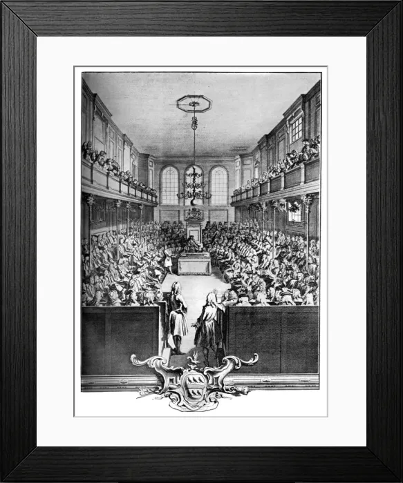 Framed Print : Interior of the House of Commons, Westminster, London, 1742, (c1902-1905). Artist: John Pine Framed Print : Interior of the House of Commons, Westminster, London, 1742, (c1902-1905). Artist: John Pine
