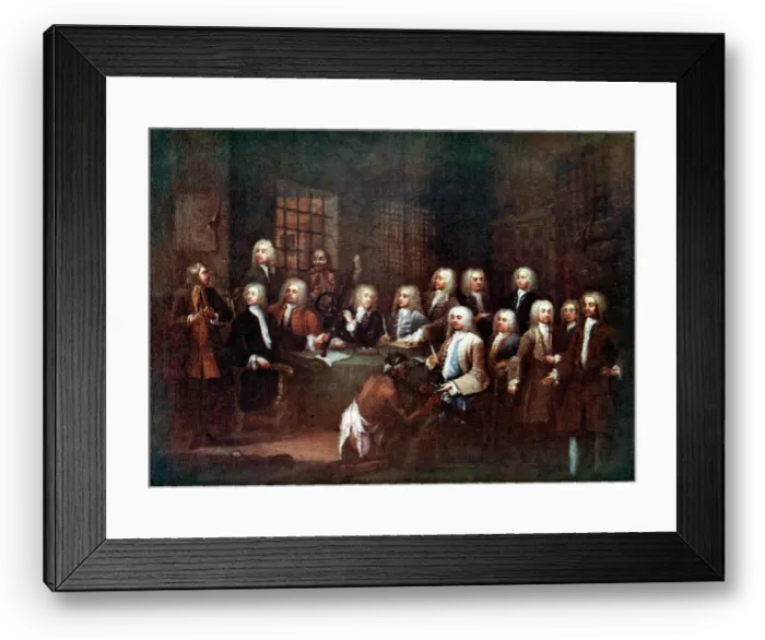 Framed Print : A Committee of the House of Commons at the Fleet Street Prison, London, 1729 (c1905) Framed Print : A Committee of the House of Commons at the Fleet Street Prison, London, 1729 (c1905)