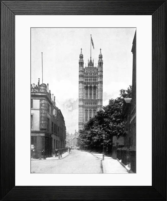 Framed Print : The Victoria Tower, Palace of Westminster, London, c1905 Framed Print : The Victoria Tower, Palace of Westminster, London, c1905
