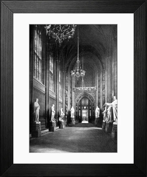 Framed Print : St Stephens Hall, Palace of Westminster, London, c1905
