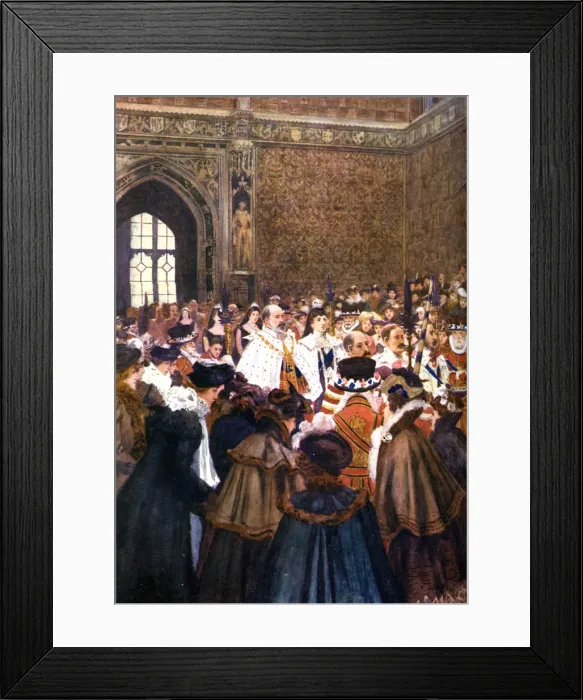 Framed Print : The opening of Parliament by King Edward VII, c1905 Framed Print : The opening of Parliament by King Edward VII, c1905