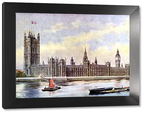 The Houses of Parliament from Lambeth Palace, Westminster, London, c1905