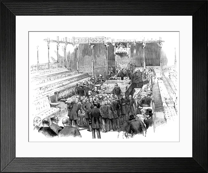 Framed Print : Swearing in Members at the House of Commons, Westmister, London, c1905 Framed Print : Swearing in Members at the House of Commons, Westmister, London, c1905