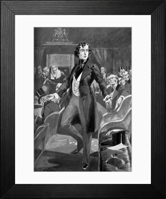 Framed Print : Disraelis first speech in the House of Commons, 19th century (c1905) Framed Print : Disraelis first speech in the House of Commons, 19th century (c1905)