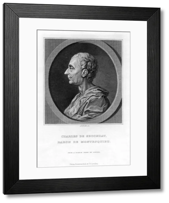 Framed Print : Charles de Secondat, Baron de Montesquieu, (1689-1755). Artist: J Cook Framed Print : Charles de Secondat, Baron de Montesquieu, (1689-1755). Artist: J Cook