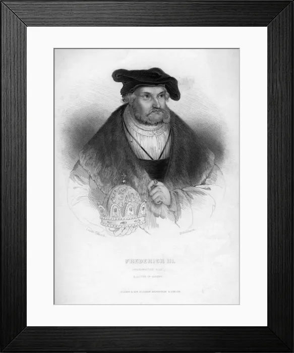 Framed Print : Frederick III, Elector of Saxony, (1463-1525). Artist: H Robinson Framed Print : Frederick III, Elector of Saxony, (1463-1525). Artist: H Robinson
