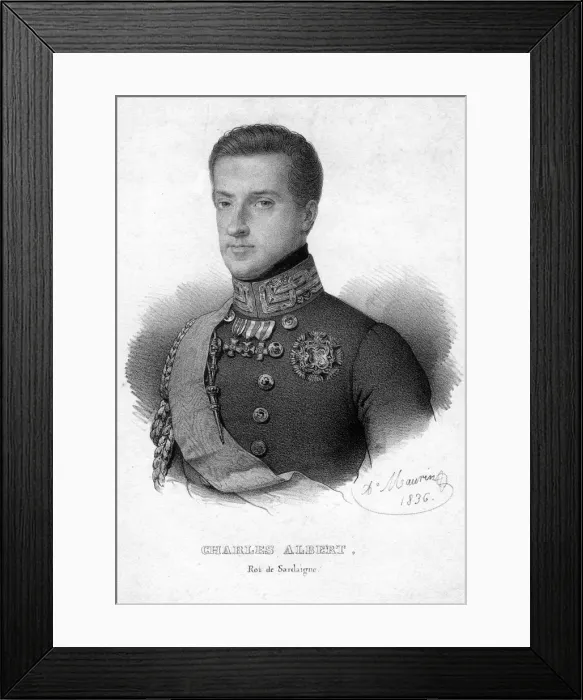 Framed Print : Charles Albert of Sardinia, King of Sardinia, 1836 Framed Print : Charles Albert of Sardinia, King of Sardinia, 1836